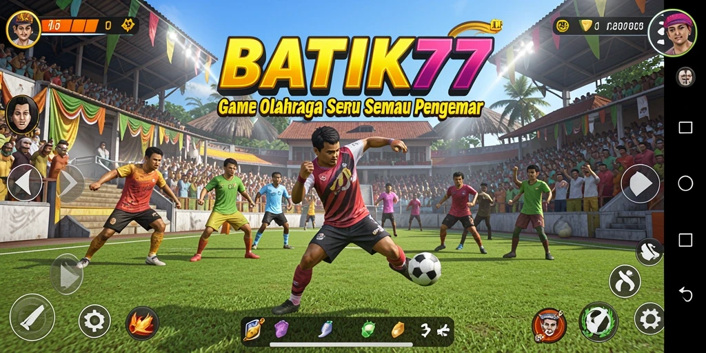 Screenshot utama BATIK77 menampilkan momen seru saat bertanding dalam olahraga.