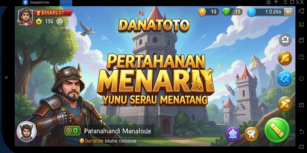 Tampilkan gameplay seru dan strategi menara dari DANATOTO.