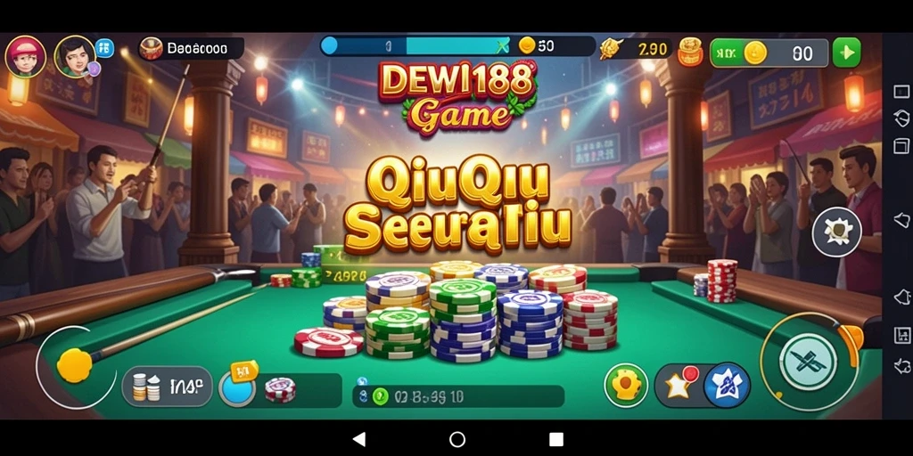 Tampilan gameplay seru DEWI188 pada permainan QiuQiu.