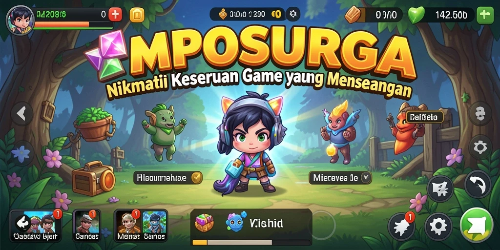 Tampilan gameplay MPOSURGA yang menarik dan berwarna.