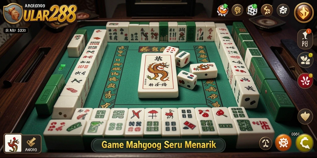 Screenshot gameplay ULAR288 menampilkan suasana seru permainan Mahjong.