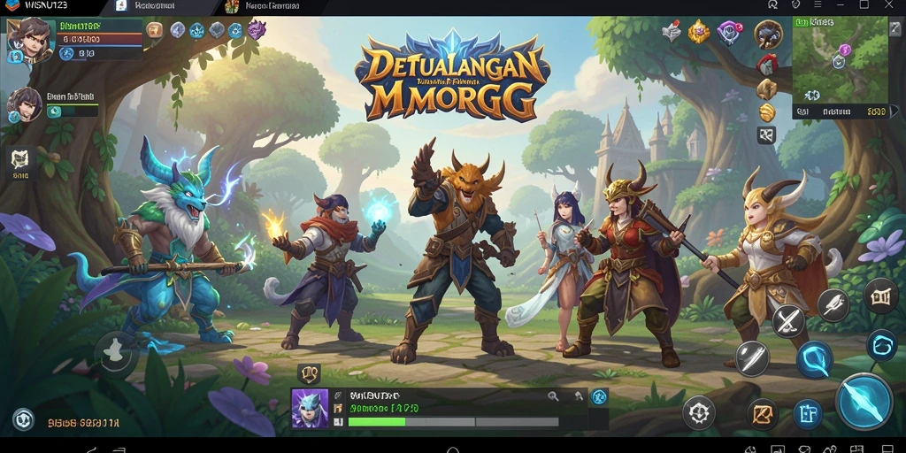 Tangkapan layar utama WISNU123 yang menunjukkan aksi gameplay MMORPG yang seru.